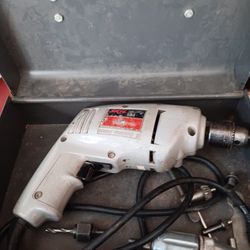 Vintage Skill 584 3/8" Inch Drill Variable Speed Reversing Corded Electric 