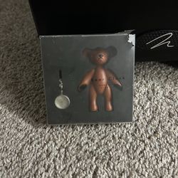 Bear Clock Collectible Figurine with Mini Watch Accessory