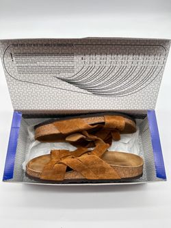 Birkenstock Lugano Soft Footbed Suede Leather Sandals Size 38 /US 7