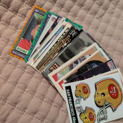 Small SF 49ers / Football Card Lot - Vintage Stickers + 2024 Rookie