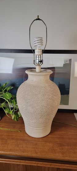 vintage Danish Mid-Century Modern "beehive" style ceramic table lamp,..