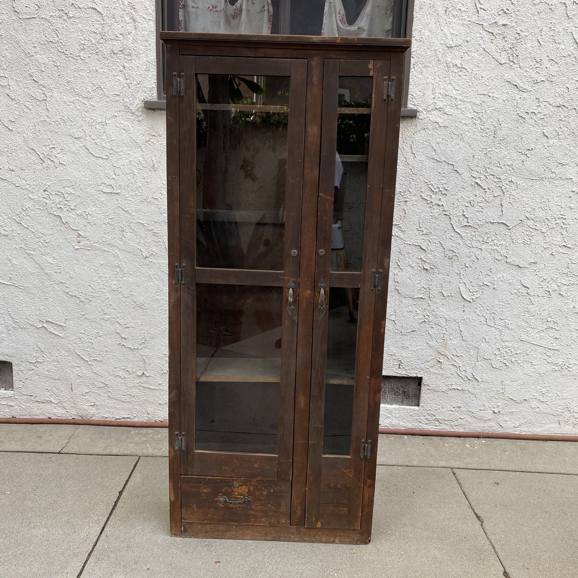 Antique hand made rifle cabinet great for display