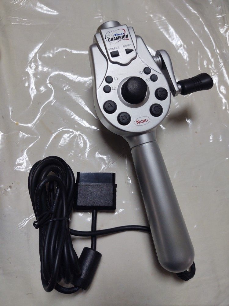 NAKI Bass Champion Fishing Controller for Sony PlayStation 2 PS2 Tested Working