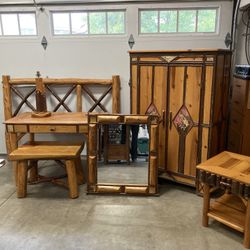 Bedroom Set - Rustic Log Cabin