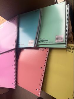 1 Subject Pastel Notebooks