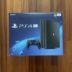Sony PlayStation 4 PS4 Pro 1TB Console In Box w/ Controller VGC Clean