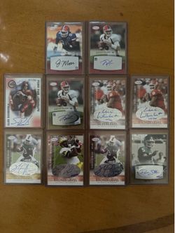 College Football Autograph Card Lot – 10 Certified Autos