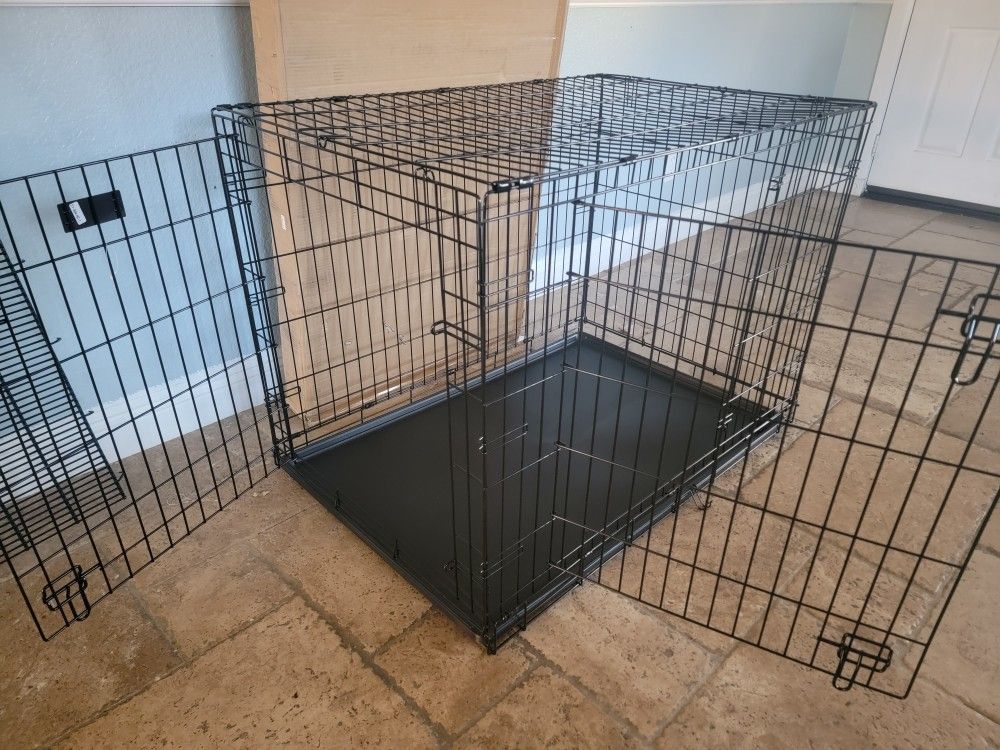 NEW IN BOX! XL'XXL Dog Crate Door Folding Portable Animal Cage