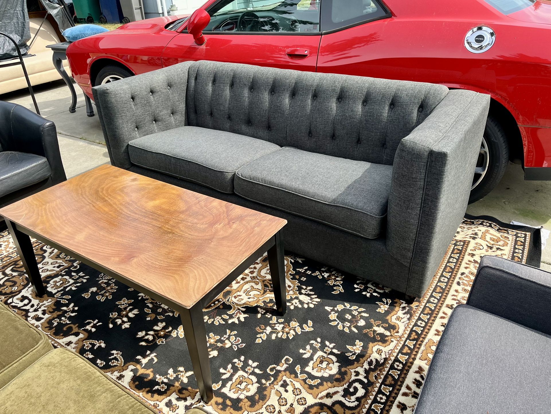 Nice Charcoal Grey 86” Couch