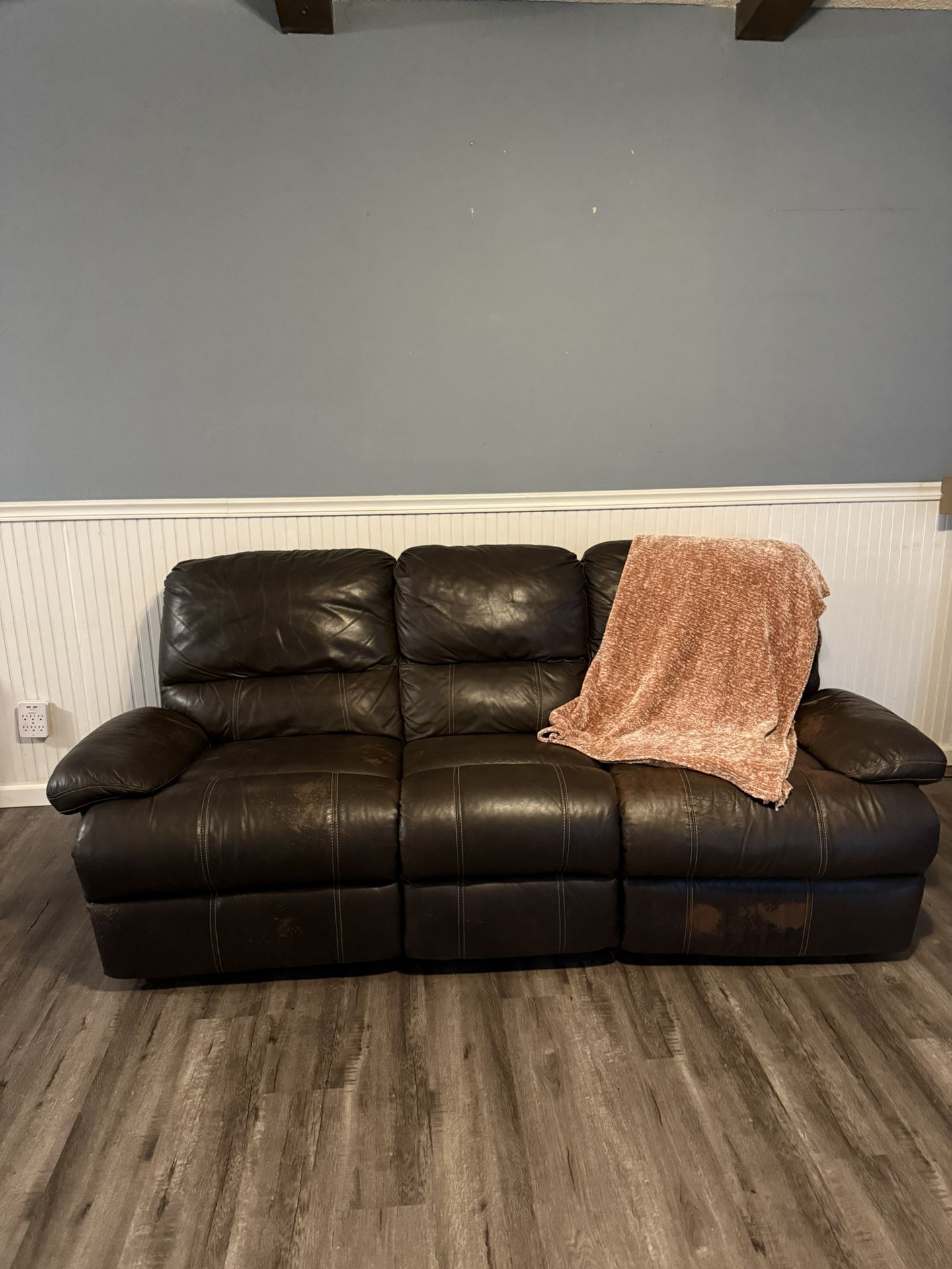 Brown Leather Couch