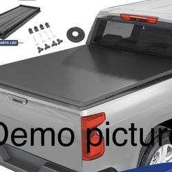 5.8FT 4-FOLD Truck Bed Tonneau Cover For 2007-23 Chevy Silverado GMC Sierra 1500