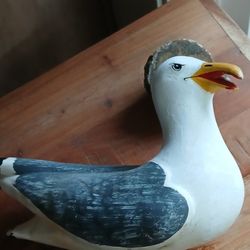 Vintage Cement Seagull