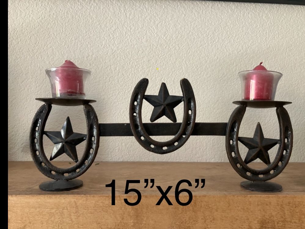 Horseshoe Candle Holders 