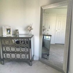 Full Length Gray Frame Mirror
