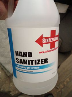Hand sanitizer half gallons