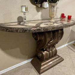 Marble Top Entry Table 