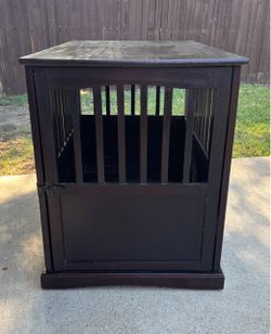 Solid Wood Dog Crate End Table