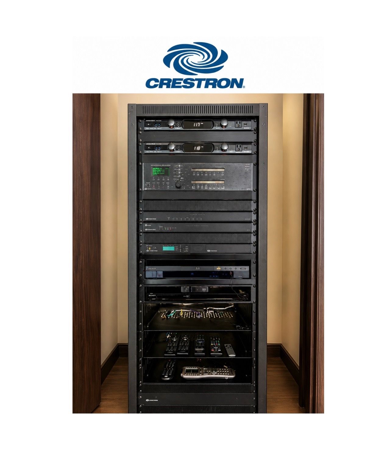 CRESTRON high-end control and automation systems for residential or commercial environment. integrating audio, video, lighting, shading, HVAC