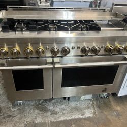 48" JENN AIR GAS RANGE STAINLESS STEEL
