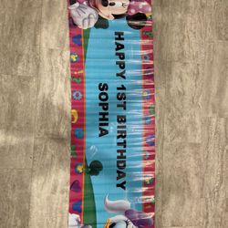 Minnie Mouse  Birthday banner