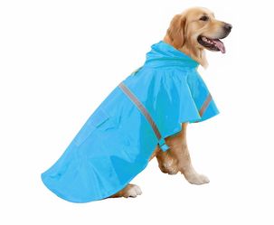 Blue Dog Raincoat Size L Fits 30-55lb dogs