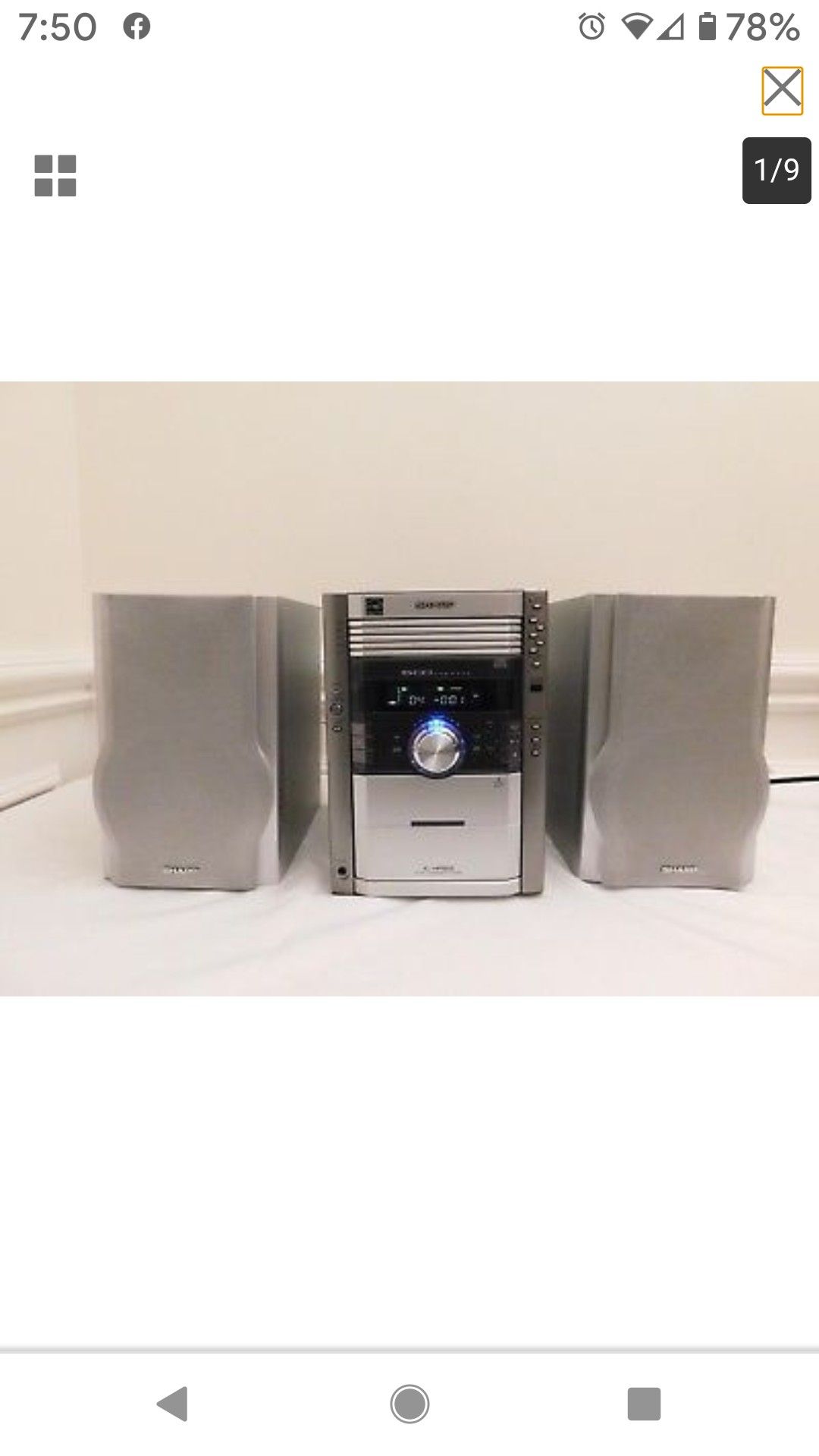 Sharp Micro Shelf Stereo System