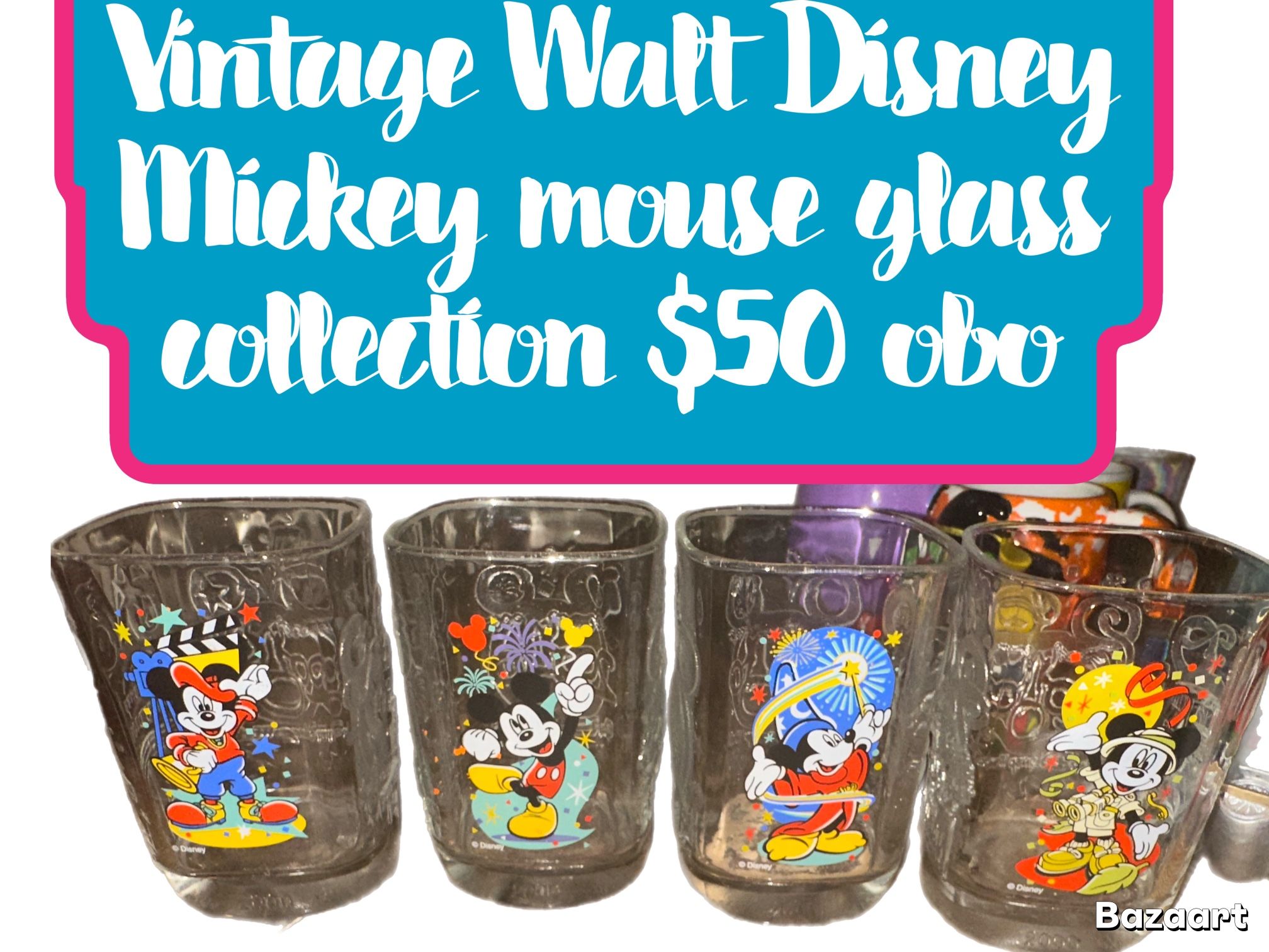 Vintage Disney Collector Glasses