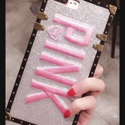 Victoria’s Secret PINK SILVER GOLD iPhone 7 or 8 Plus LOGO CASE