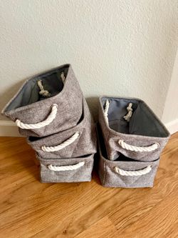 Collapsible Fabric Storage Bins - 5 count