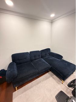 Chenille L Shaped Sectional Couches for Living Room