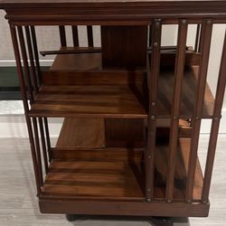 Bookcase Spinning Vintage Eduardian 