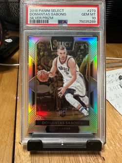 2016 Domantas sabonis Silver Prizm Rookie PSA 10 Gem Mint