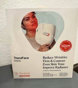 therabody theraface vibrating ant aging skincare led mask with 648 leds