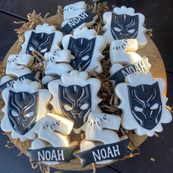 Black Panther Birthday Cookies