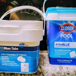 Clorox And Max Blue Chlorinating Pool Tablets 5 Lb Buckets