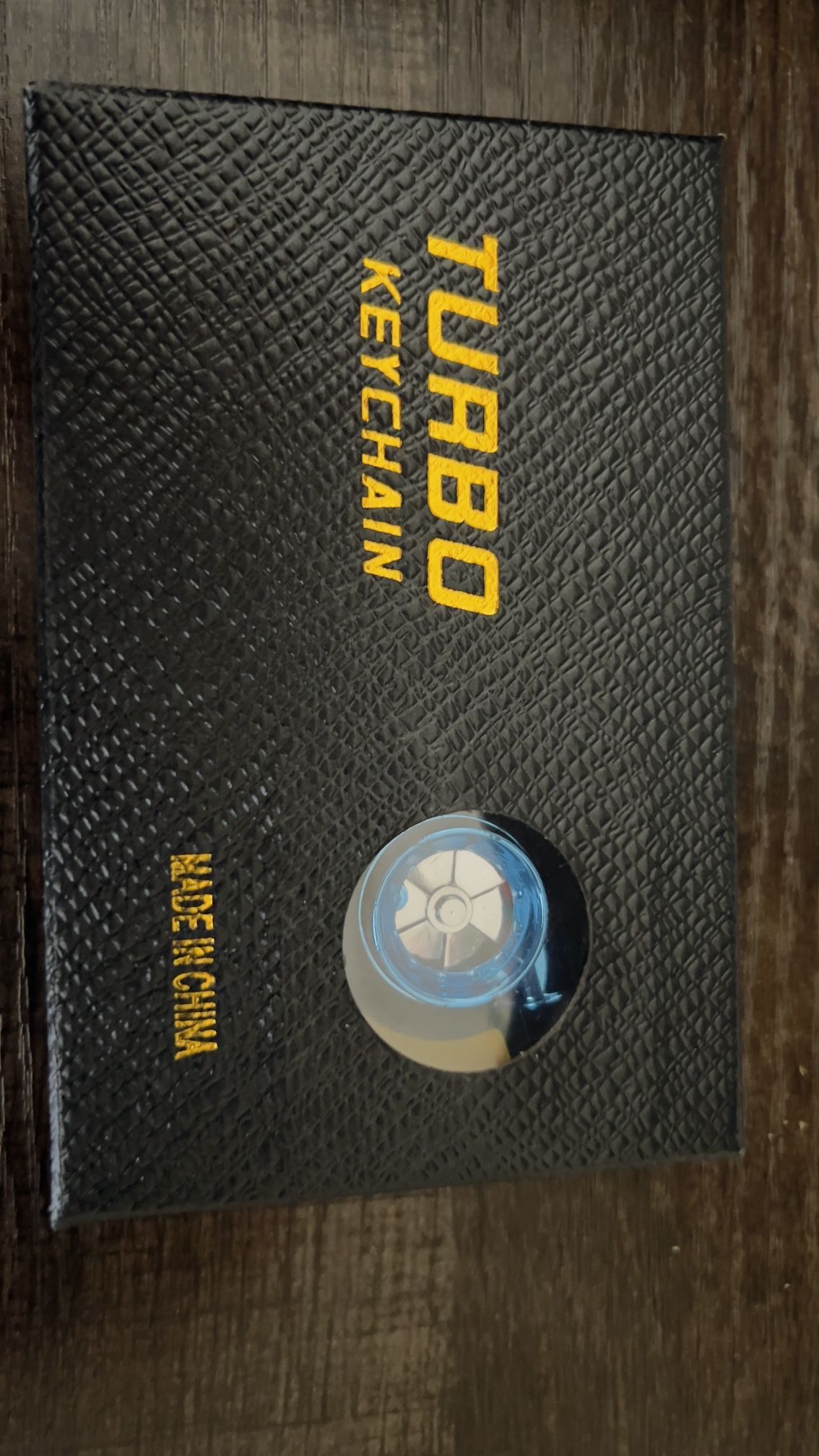 Blue Chrome Turbo Keychain