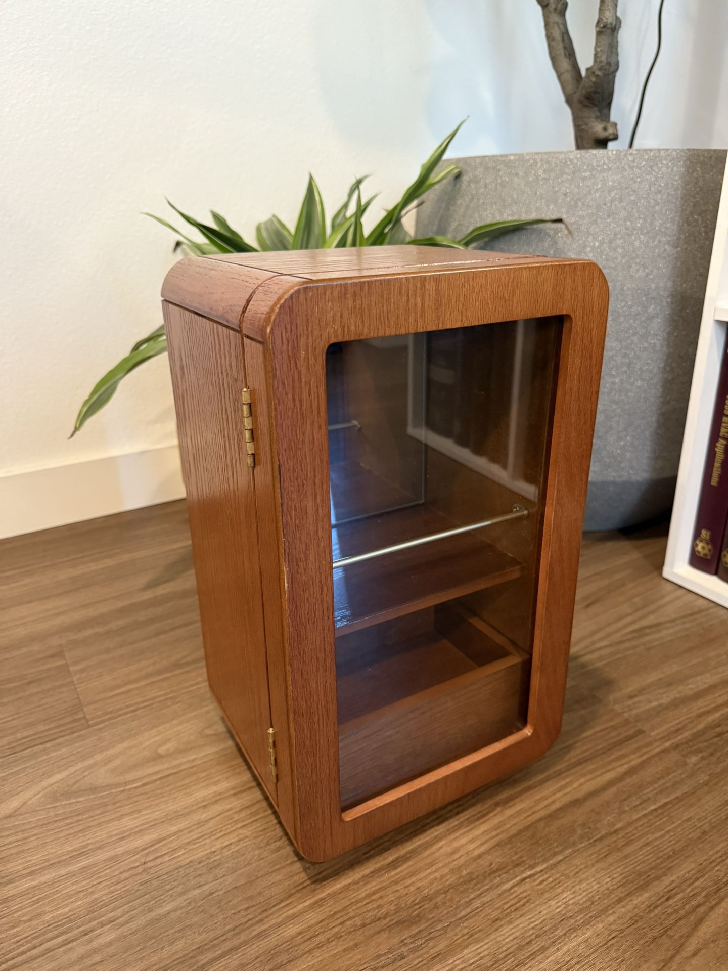 Vintage-Inspired Glass Display Cabinet