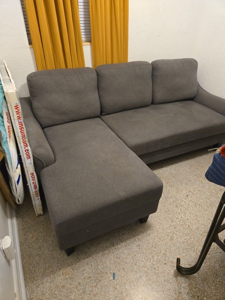 Very Well Maintained 2 Pc L Shaped Couch- Pulls Out To Sleeper