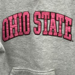 Ohio State Pink/ Grey Hooded Pullover