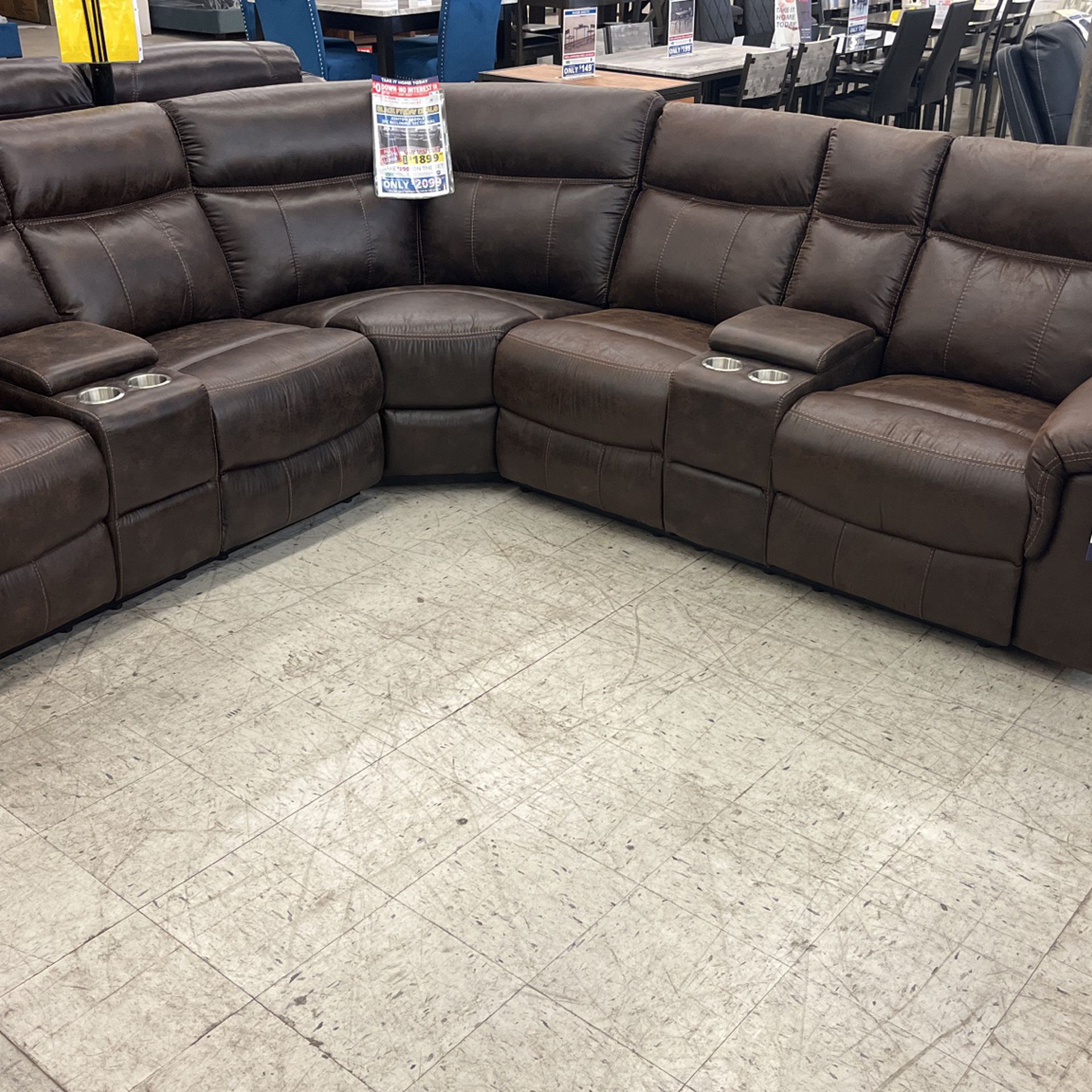 Brand New Reclining Sectional 