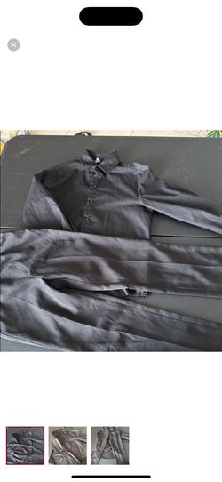 Kids Black Dress Shirt and Pants Set