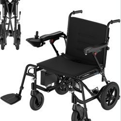 New ROPLASO Electric Wheelchair for Adults 47lb Lightweight Foldable Electric Wheelchair for Seniors Power Motorized Wheelchair