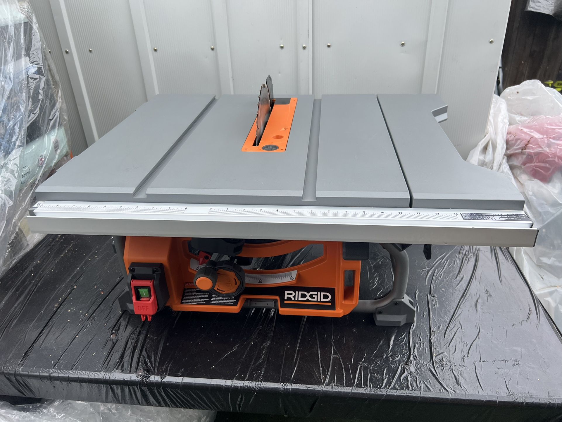 RIDGID 15 Amp 10 in. Portable Corded Jobsite Table Saw with Folding Stand NO ACCESSORIES