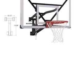 Silverback NXT 54" Wall Mounted Adjustable-Height Basketball Hoop with QuickPlay Design