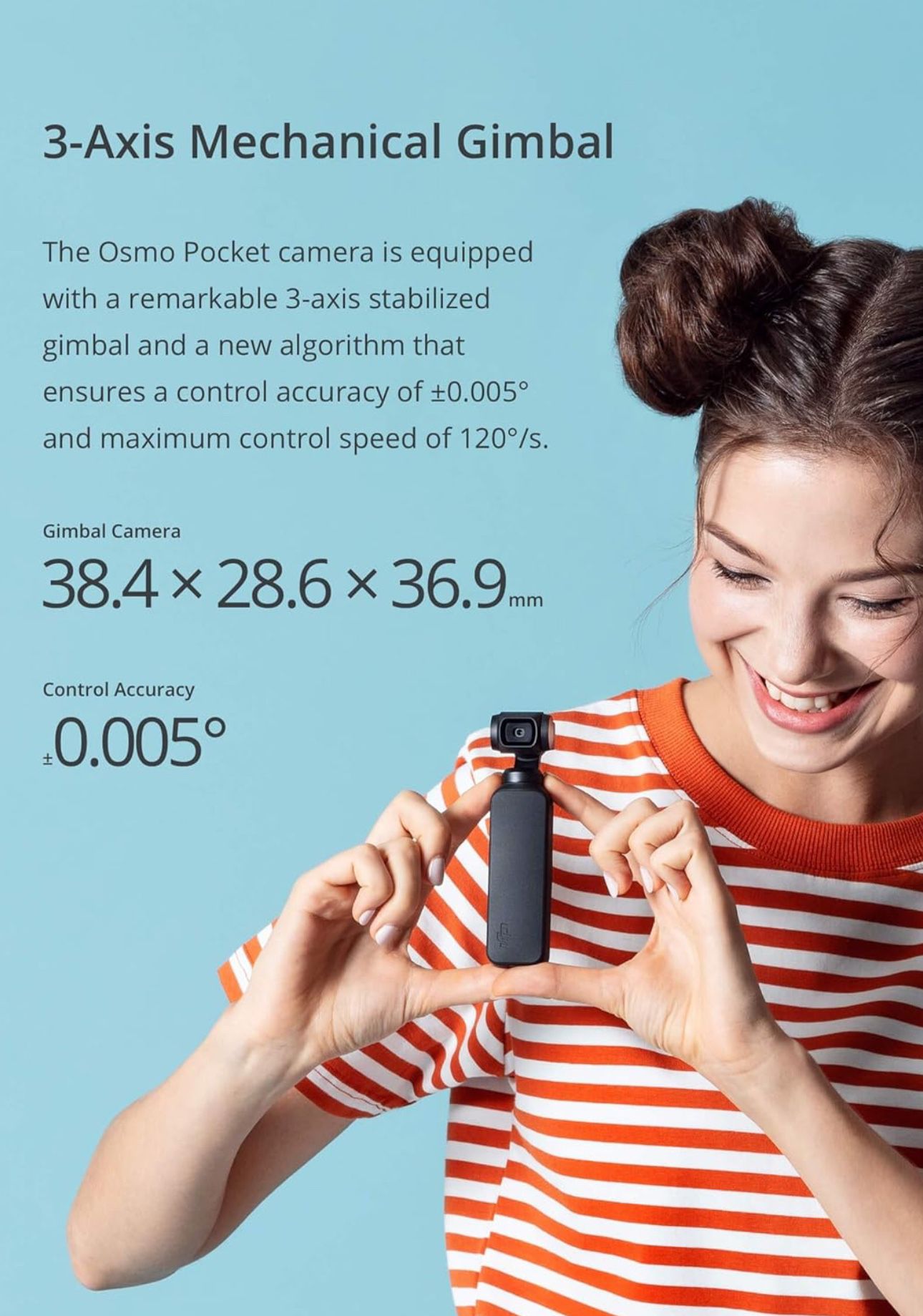 Original DJI Osmo Pocket - Handheld 3-Axis Gimbal Stabilizer with integrated Camera 12 MP 