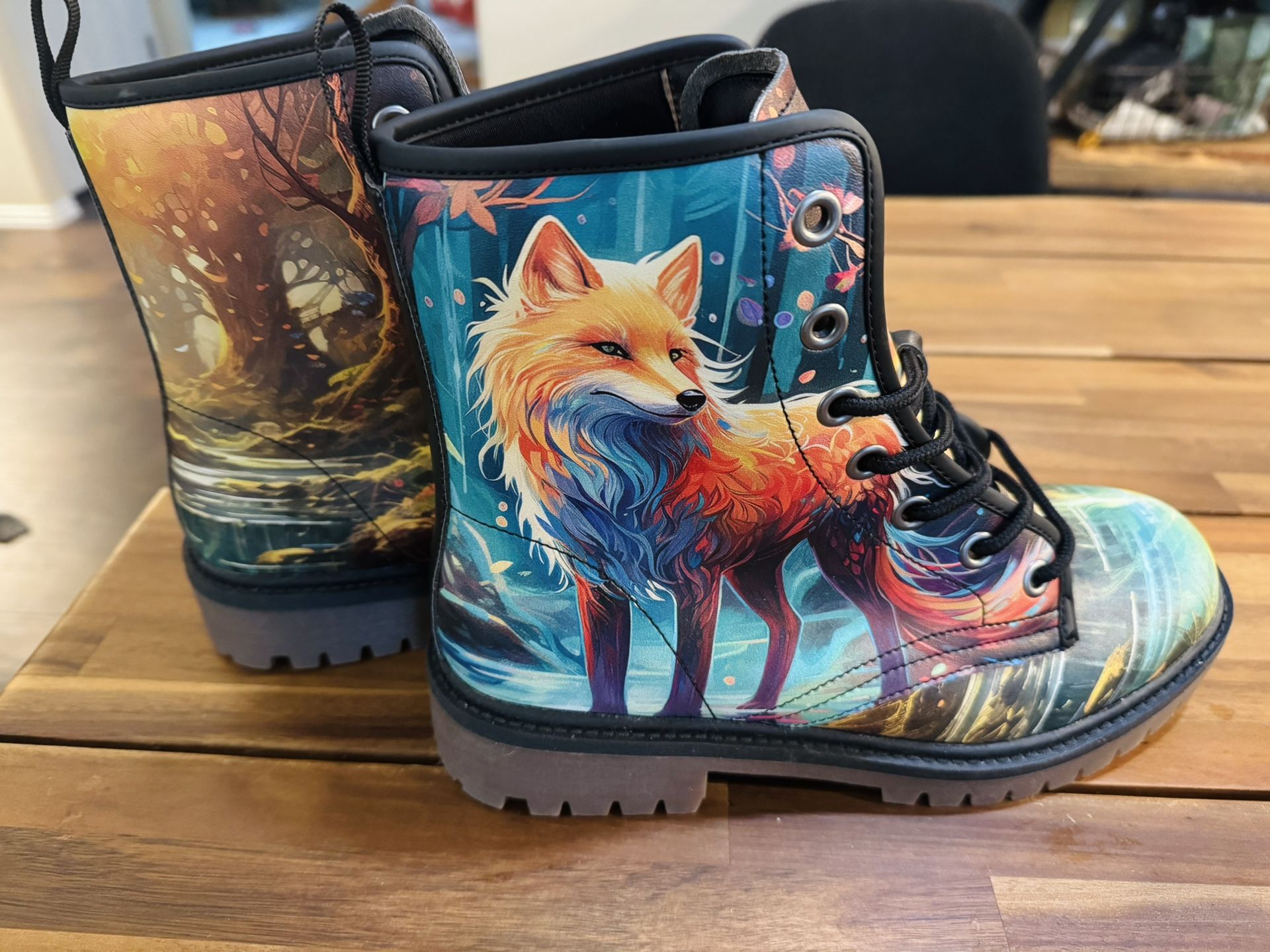 Enchanted Forest Fox Combat Boots