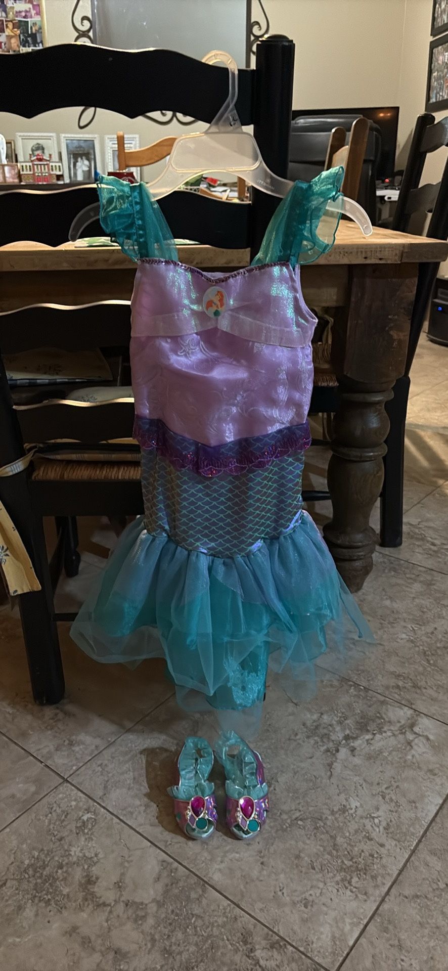Little Mermaid Dress & Matching Shoes
