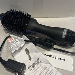 Hot-Shot-Tools all in one hair dryer Brush and styler black/Purple Model  S510141 New 