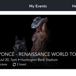 Beyoncé renaissance (2 tickets) 