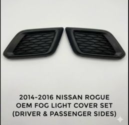 2014-2016 Nissan Rogue OEM Front Fog Light Covers - Pair (Left & Right)